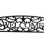 Záhradná kovová lavička WELCOME – 127cm, čierna